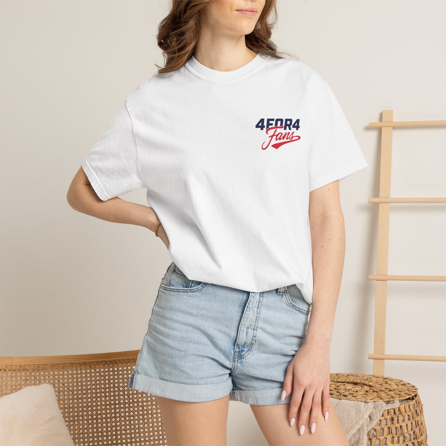 T-Shirt — '4FOUR Fans' Retro Script Chest Logo